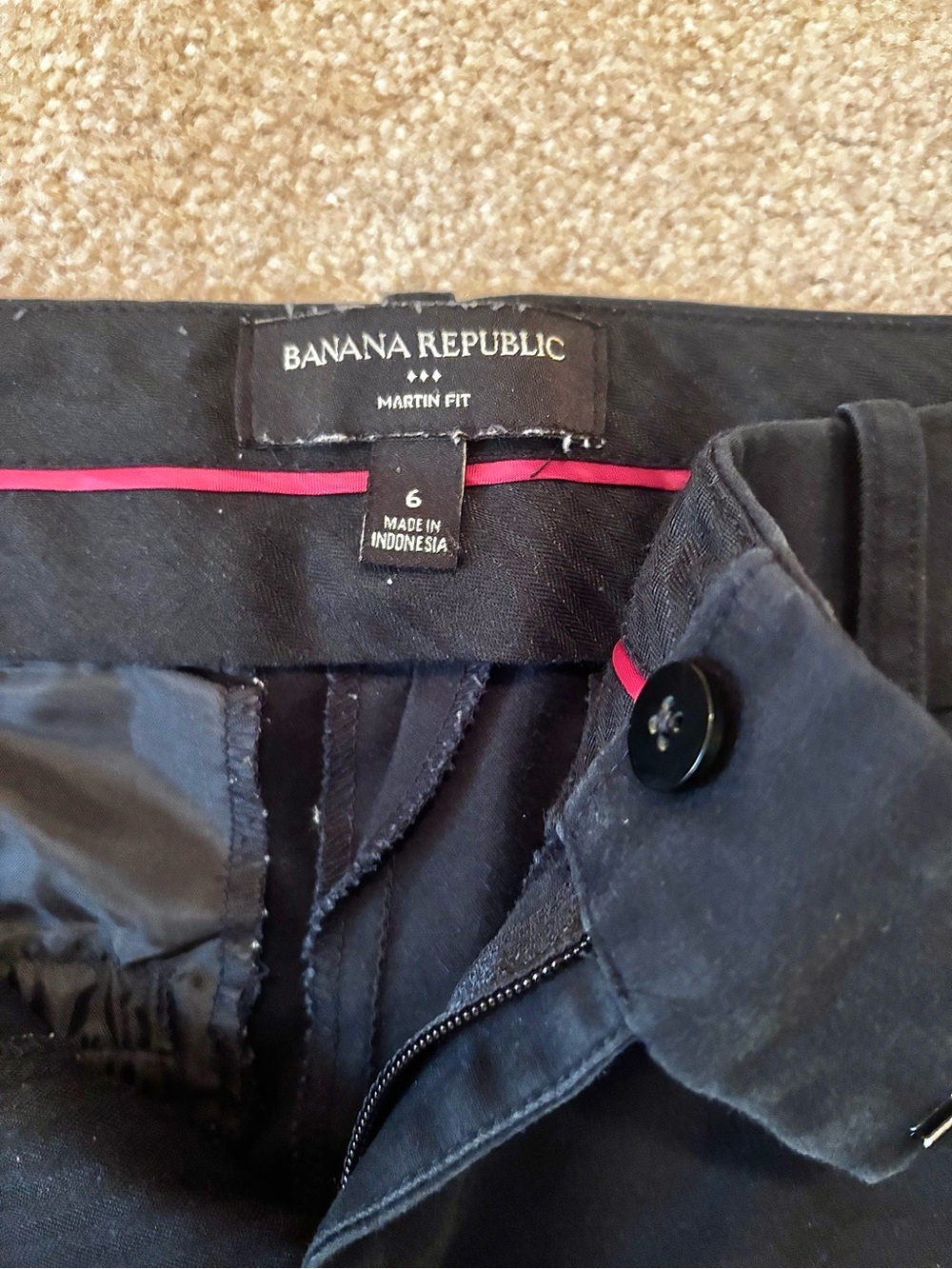 Banana Republic Navy Martin Fit Trousers Womens Dress Pants 31x30 - Picture 3 of 3